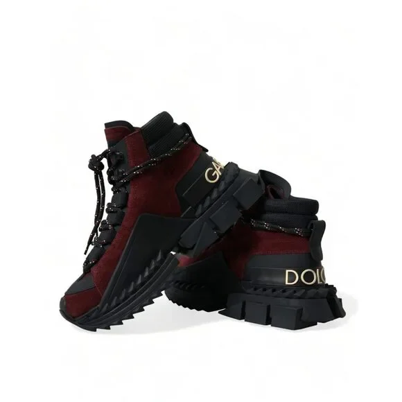 Dolce & Gabbana | Shoes | Dolce Gabbana Burgundy Leather  display picture 3